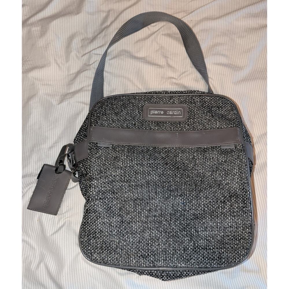 Vintage Pierre Cardin Tweed Travel Bag Waterproof lining